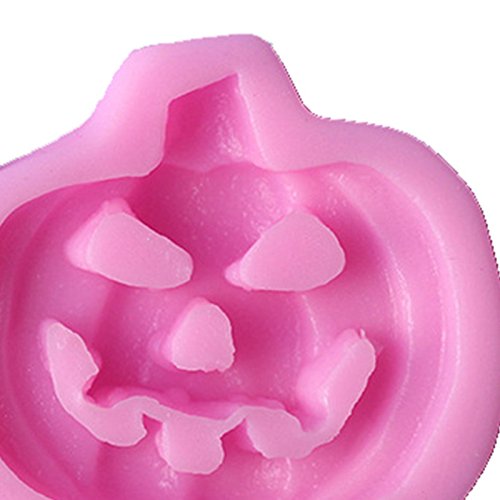 Mufee 1 Pieza Molde de Silicona Molde de Cabeza de Calabaza Halloween Moldes de Velas de jabón Herramienta de Galletas Fondant Herramientas de decoración de Pasteles Accesorios de Cocina