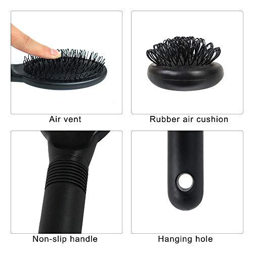 Mufly Cepillo para extensiones de cabello y Peine de cola, Cepillo de Peine antiestático Profesional Pelucas Extensiones