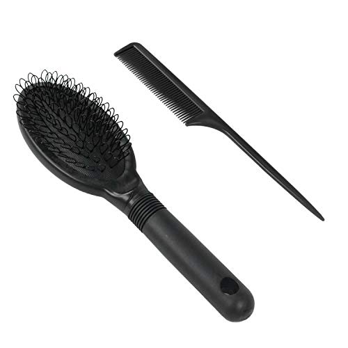 Mufly Cepillo para extensiones de cabello y Peine de cola, Cepillo de Peine antiestático Profesional Pelucas Extensiones