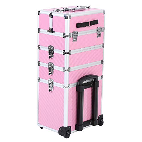 MuGuang 5 en 1 universal beauty case trolley Maletín para maquillaje Estuche de maquillaje Neceser de