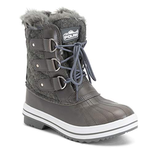 Mujer Acolchado Corto Pato Forrada De Piel Cordones Nieve Invierno Bota - GRT39 - AYC0036