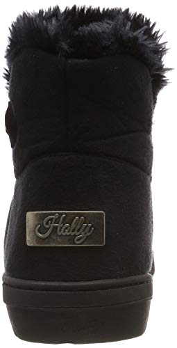 Mujer Mini Botón Forrada De Piel Zapato Invierno Nieve Lluvia Botas - BLA37 - AEA0295