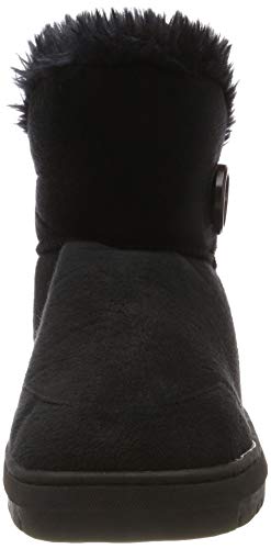 Mujer Mini Botón Forrada De Piel Zapato Invierno Nieve Lluvia Botas - BLA37 - AEA0295