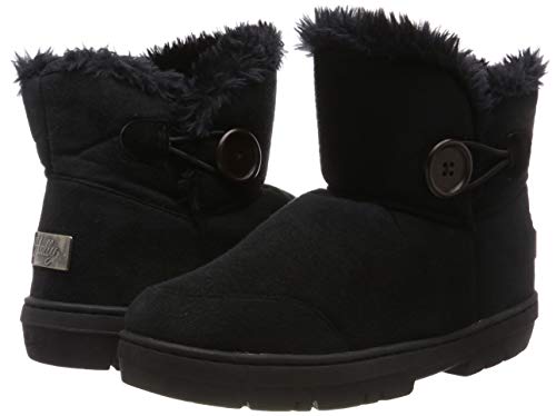 Mujer Mini Botón Forrada De Piel Zapato Invierno Nieve Lluvia Botas - BLA37 - AEA0295