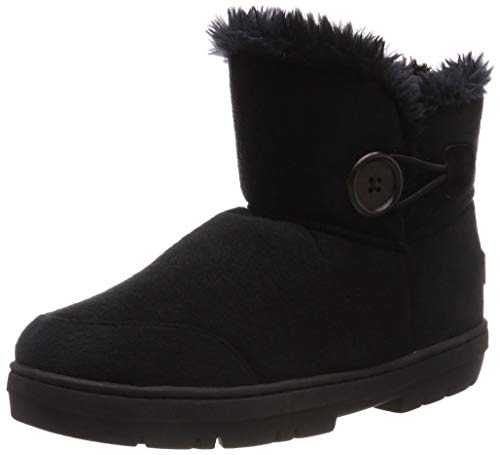 Mujer Mini Botón Forrada De Piel Zapato Invierno Nieve Lluvia Botas - BLA37 - AEA0295