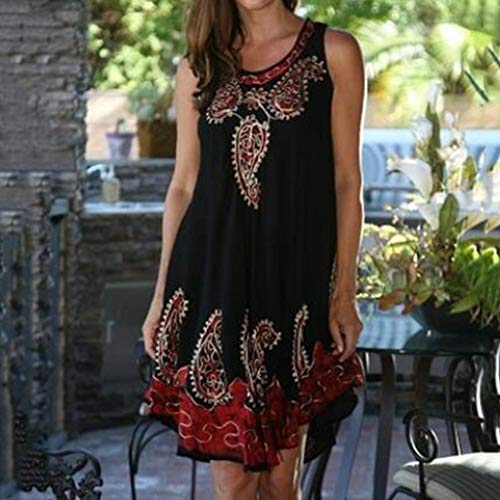 Mujeres Imprimir murciélago Manga Corta de Corte bajo Beachwear Casual Suelto Mini Boho Vestido-Vestido de Novia para Boda Gorda Mini Faldas SeñOras Primavera Y Verano Vestidos Verano Mujer Fiesta