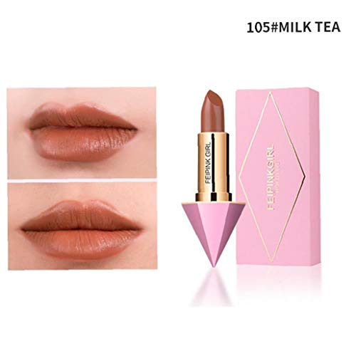 Mujeres Moda Y Dura Más Tiempo Del Lápiz Labial Hidratante Labial Cremoso Impermeable Antiadherentes Diamond Cup Lápiz Labial Cosmético Creativo Regalo Para Las Mujeres De Las