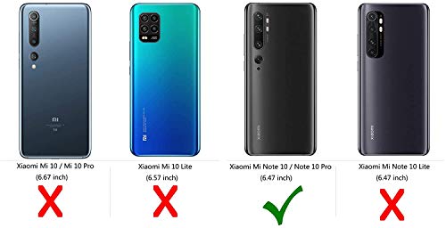 Mulbess Funda Xiaomi Mi Note 10 [Libro Caso Cubierta] [Vintage de Billetera Cuero de la PU] con Tapa Magnética Carcasa para Xiaomi Mi Note 10 / Note 10 Pro Case, Azul Marino