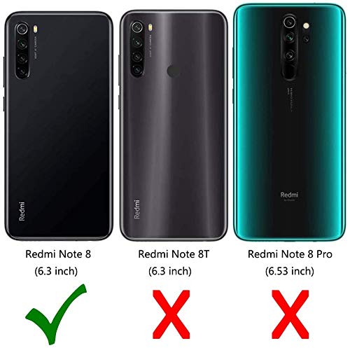 Mulbess Funda Xiaomi Redmi Note 8 [Libro Caso Cubierta] [Vintage de Billetera Cuero de la PU] con Tapa Magnética Carcasa para Xiaomi Redmi Note 8 Case, Azul Marino