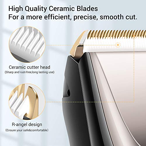 Multifuncional Máquina Recortadora Profesional,USB Recargable Barbero Electrico Cortapelos,Recortador de Barba Waterproof,Mudo,Ajustable de tres velocidades,Apto para niños, adultos y ancianos.