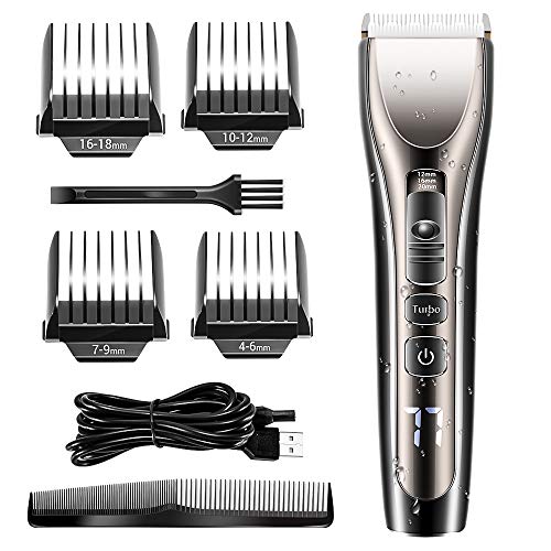 Multifuncional Máquina Recortadora Profesional,USB Recargable Barbero Electrico Cortapelos,Recortador de Barba Waterproof,Mudo,Ajustable de tres velocidades,Apto para niños, adultos y ancianos.