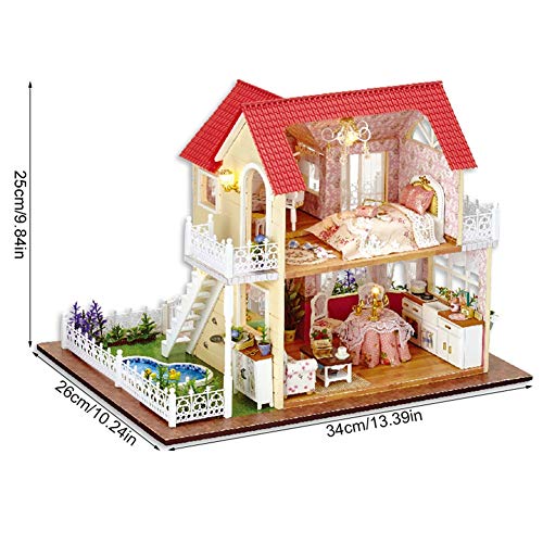 Mumusuki DIY Kit de miniaturas de Casas de muñecas de Madera - Princess Cottage Series Escenas en Miniatura Casas de muñecas y Muebles de Madera/Partes - Cumpleaños Creativo/Navidad para niños