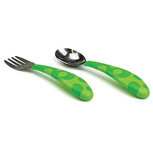 Munchkin - Juego de tenedor y cuchara para niños, surtido de colores