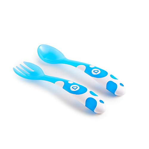 Munchkin - Set de 3 tenedores y 3 cucharas, surtido de colores