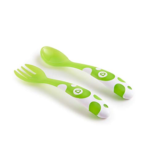 Munchkin - Set de 3 tenedores y 3 cucharas, surtido de colores