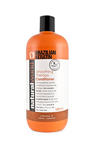 Mundial Natural Queratina brasileña Terapia Smoothing Acondicionador 1 Litro