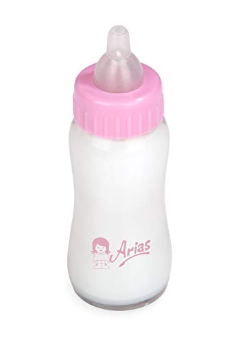 Muñecas Arias - Canastilla Elegance Rosa para Muñeca con Biberón Mágico, Patucos ,Chupete, Pañal, Bote para Gel, Bote para Champú y Esponja (ARI5017), surtido: colores aleatorios