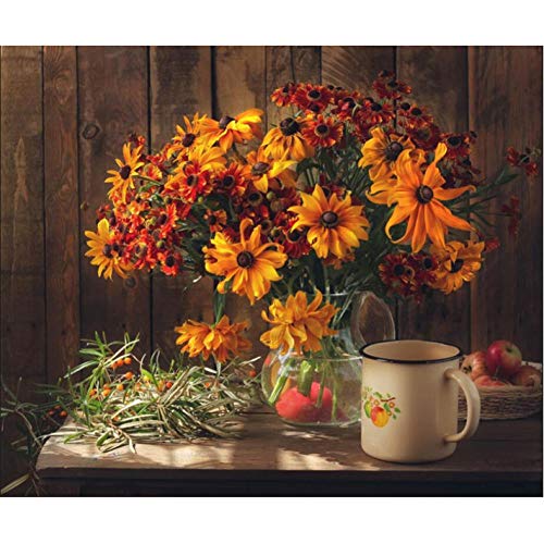 Mural Murales En 3D Personalizados Bodegones Ramos Zinnia Manzanas Florero Taza Flores Sala De Estar Sofá Tv Pared Dormitorio Fondo De Pantalla-400cmx280cm