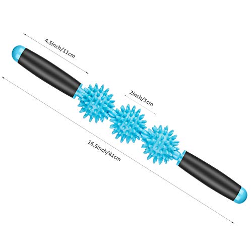 Muscle Roller Stick, Masaje deportivo Roller Stick para dolores musculares, calambres liberadores, tensión en la espalda, miofascial, dolor en los puntos gatillo, piernas, ácido láctico, nudos