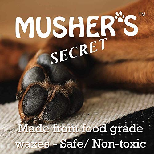 Musher's Secret Paw Protector Wax. Balsamo Perro Hecho Con 100 Por Ciento De Ceras Naturales. Protectores patas perros y Protección pezuñas para todas Las Estaciones. 60 Gramos