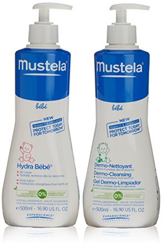 Mustela - Bebe leche hidratante 500ml + gel dermo limpiador 500ml Bebe