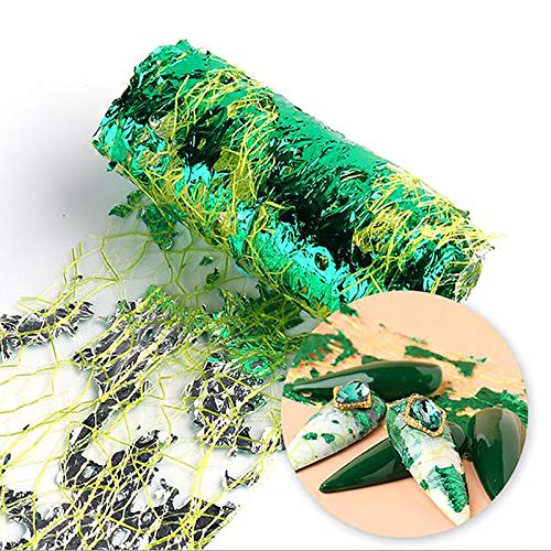 Mwoot 10 Rolls Mesh Nail Sticker DIY Gold Silver 3D Net Line Tape on Nails Adhesive Silk Foil Nail Art Stickers, Wraps Decals Starry Sky Manicure Kit (1.57inchs*16.68inchs)