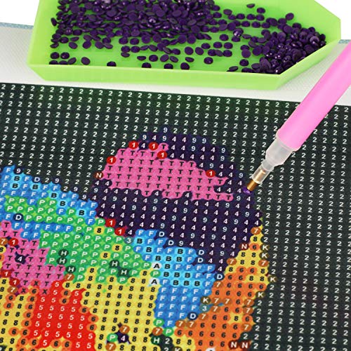 MWOOT DIY 5D Diamante Pintura por Número Kit, Tiger Bricolaje Diamond Painting Rhinestone Bordado de Punto de Cruz Artes Manualidades Lienzo Pared Decoración (30x40cm)
