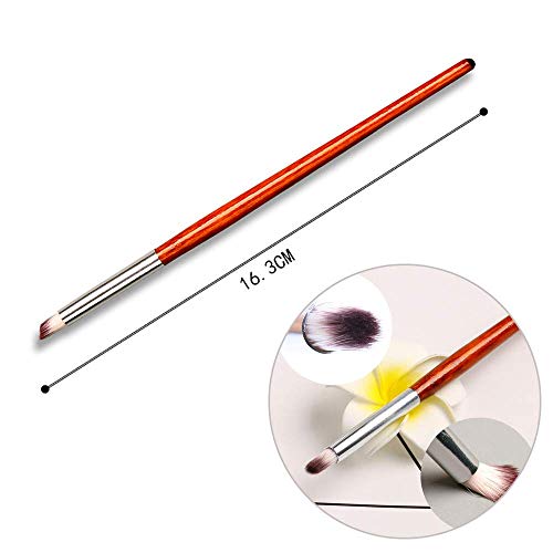 MWOOT Pinceles para Uñas, Pinceles Uñas con 4 Esponjitas para Cambiarlas y 2 Piezas Cepillos de Uñas