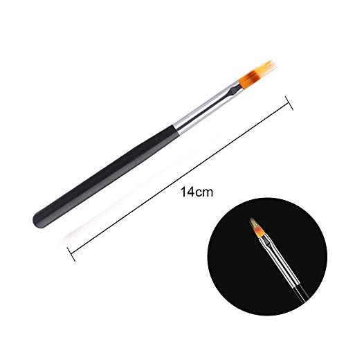 MWOOT Pinceles para Uñas, Pinceles Uñas con 4 Esponjitas para Cambiarlas y 2 Piezas Cepillos de Uñas