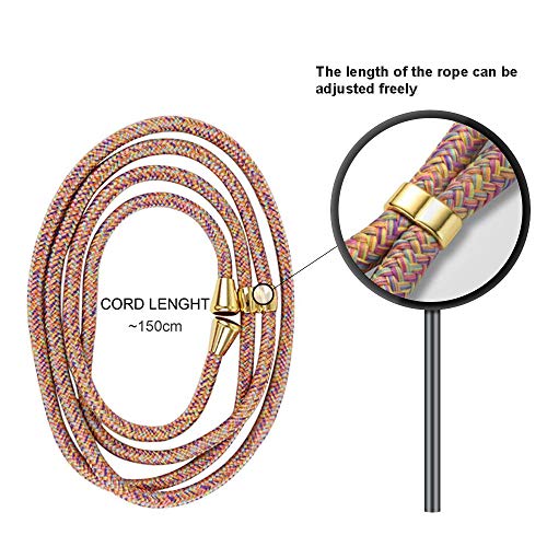 MXKOCO Funda con Cuerda para Samsung Galaxy A40 Carcasa de movil con Cuerda para Colgar - Funda con Correa para Hombro y Cordón Colgante/Brillante Arena movediza Carcasa con Banda con Cordon