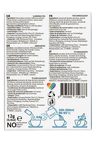 My Feelings - Té adelgazante. Extracto en polvo (20 sticks de 0,6 g / 0,4 oz)