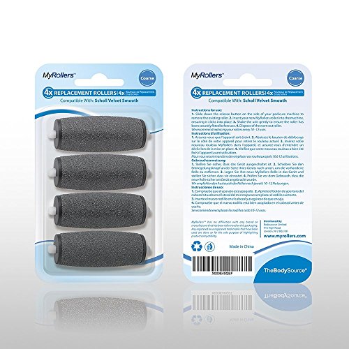 My Rollers Rodillos lijadores extrarrugosos para recambio de Scholl Velvet Smooth Pack de 4