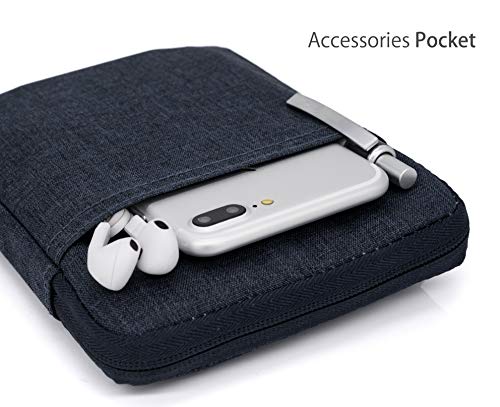 MyGadget Bolsa de Nylon de 6" para E-Reader/E-Book/Smartphone - Estuche Alcochado para Amazon Kindle Paperwhite/Voyage/Oasis/Kobo - Azul Oscuro