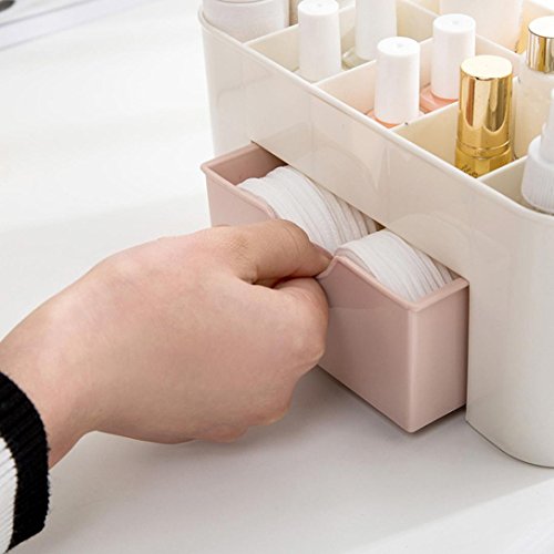 MYQyiyi PP Organizador de Maquillaje Cosméticos Caja de Almacenamiento con Cajones Estuche para Muchacha Señora (Rosa)