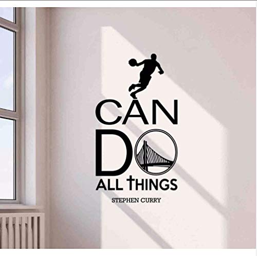 Myvovo Stephen Curry Sticker I Can Do Anything En Cita Deportes Gym Sayings Baloncesto Vinyl Sticker Decor Poster Art Mural Print 42 * 56 Cm