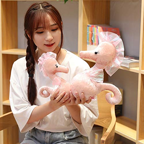 N / A Bonita Corona de Cisne e hipocampo de Peluche de Juguete Suave Animal de Dibujos Animados Flamingo y Caballo de mar muñeco de Peluche bebé apaciguar Juguete Chico Chica Regalo 20CM