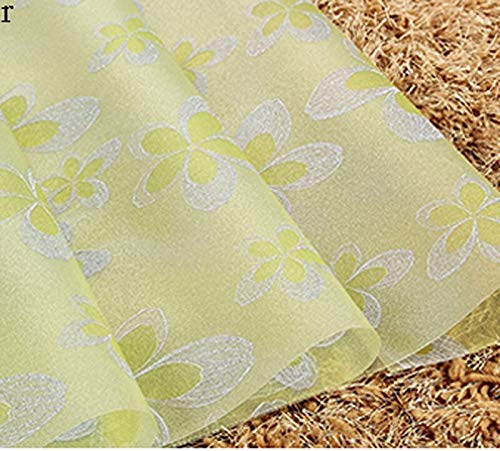 N / A Flor Amarilla Esmerilado privacidad Sala de Estar decoración manchada esmerilada película de Vidrio Esmerilado en Relieve buganvillas decoración del hogar película A8 30x200cm