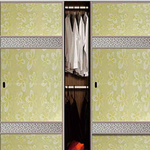 N / A Flor Amarilla Esmerilado privacidad Sala de Estar decoración manchada esmerilada película de Vidrio Esmerilado en Relieve buganvillas decoración del hogar película A8 30x200cm