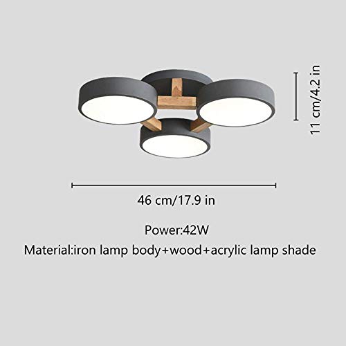 N / A gastronomía lámpara de luz LED, AC90-260V Regulable con Control Remoto Colgante, de Estar Cocina,Gris