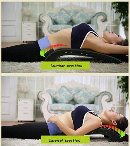 N Columna Vertebral de Yoga Pilates Spine Masaje de Yoga de Cama apoya la Columna Lumbar de la vértebra Cervical de tracción arqueada, estrías Corrección Lumbar