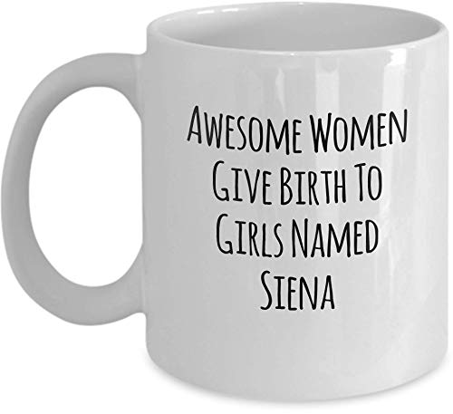N\A Taza de la Novedad para Las niñas con el Nombre de Siena - Ideas de Regalos de la Taza de café para Baby Showers Jamboree de la Nueva mamá
