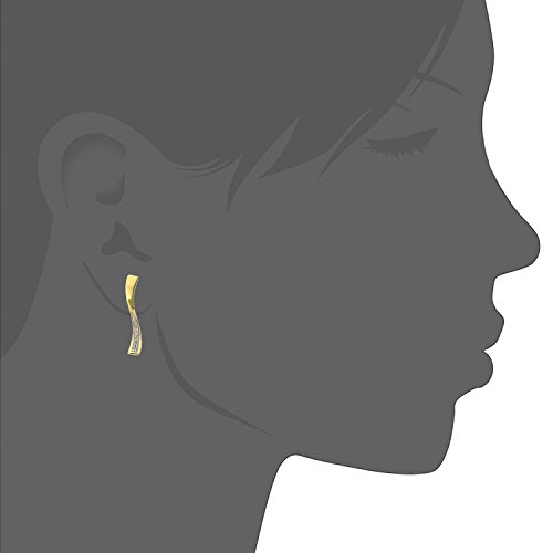 Naava Pendientes para Mujer de Oro Amarillo 9K con 6 Diamantes