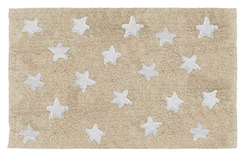 Naf Naf Alfombra 100% ALGODÓN Stars Beige