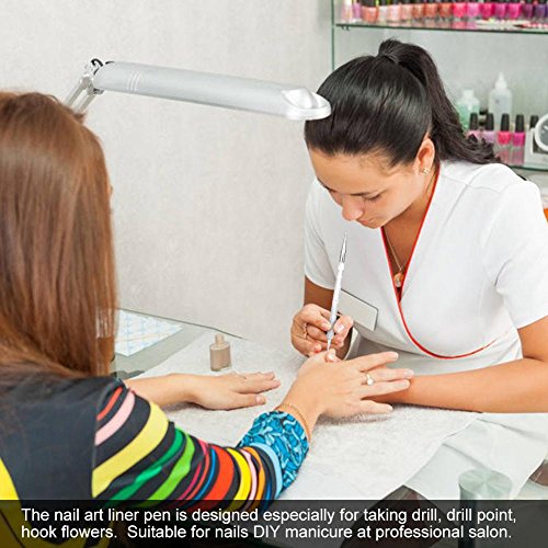 Nail Art Brushes, 5Pcs Liner Brush Double Head punteado de cristal Herramientas de manicura Pintura Dot Pen Nail Art Paint Set