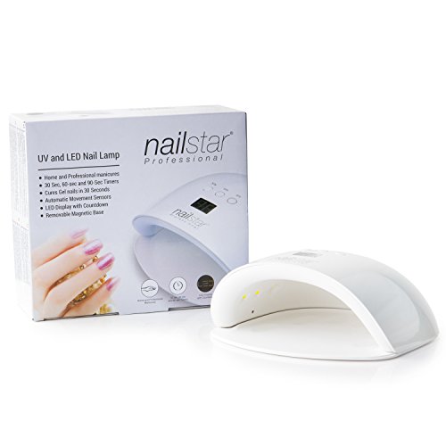 NailStar® Profesional - Lámpara UV y LED para uñas, secador de uñas con 3 temporizadores integrados y pantalla LED para manicura Shellac y en gel