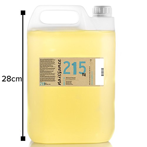 Naissance Aceite de Almendras Dulces n. º 215 – 5L- 100% natural para humectar y equilibrar la piel, hidratar el cabello y todo el cuerpo.