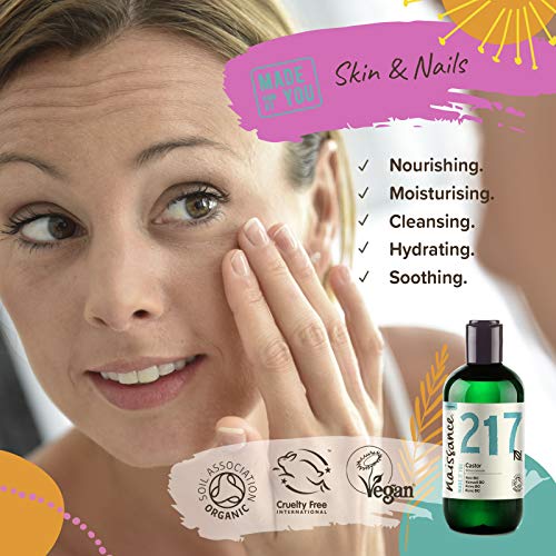Naissance Aceite de Ricino BIO 250ml - Puro, natural, certificado ecológico, prensado en frío, vegano, sin hexano, no OGM - Hidrata y nutre el cabello, las cejas y las pestañas