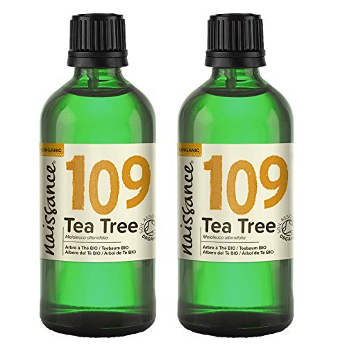 Naissance Aceite Esencial de Árbol de Té BIO n. º 109 – 200ml (2x100ml) - 100% Puro, vegano, certificado ecológico y no OGM