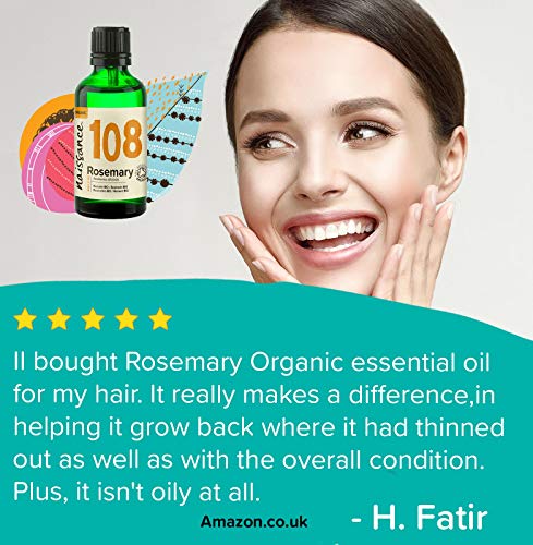 Naissance Aceite Esencial de Romero Bio 50ml - 100% Puro, Vegano y no OGM