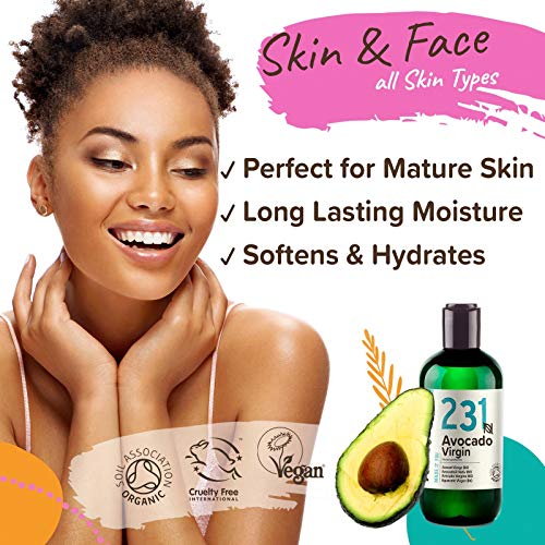 Naissance Aceite Vegetal de Aguacate BIO n. º 231 – 250ml - 100% puro, virgen, prensado en frío, certificado ecológico, vegano y no OGM